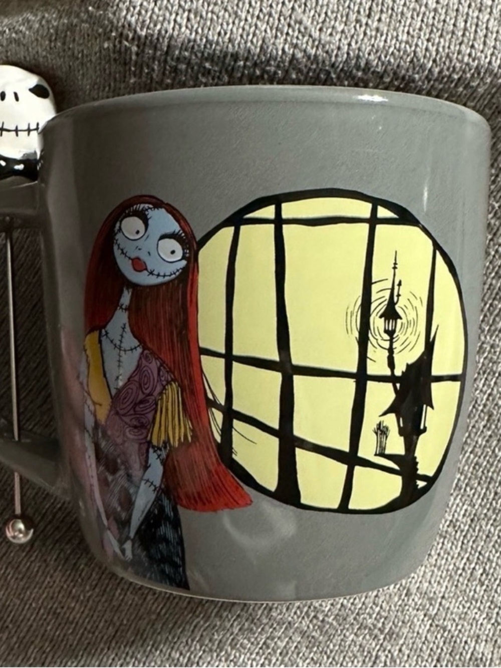 Gray Jack Skellington Ceramic Mug - Picture 2 of 2